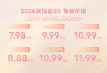 2026 款悦意 03 正式上市 7.98 万起售-程序员中文网